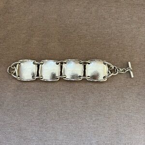 Vintage Signed Oranium Paris Statement Bracelet Silver Rare